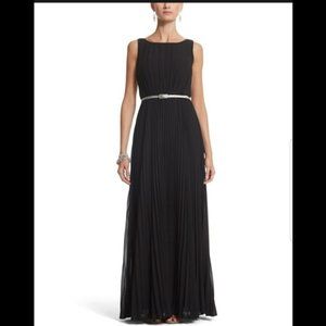 White House Black Market pleated maxi dress
